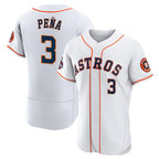 H.Astros #3 Jeremy Pena 2022 World Series White Flex Base Stitched Jersey