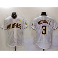 SD.Padres #3 Jackson Merrill White With PS Patch Stitched Flex Base 2 Jersey