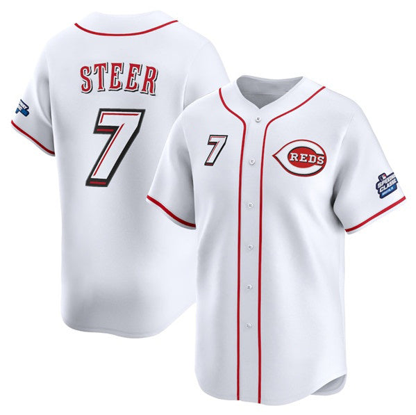 C.Reds #7 Spencer Steer White 2025 Speedway Classic Home Limited Stitched Jersey