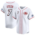 C.Reds #7 Spencer Steer White 2025 Speedway Classic Home Limited Stitched Jersey