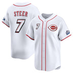 C.Reds #7 Spencer Steer White 2025 Speedway Classic Home Limited Stitched Jersey