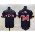 T.Rangers #34 Nolan Ryan Black Mexico Limited Stitched Jersey