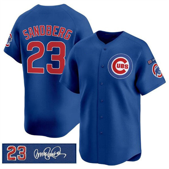 C.Cubs #23 Ryne Sandberg Royal 'Ryne Sandberg Tribute' Vapor Limited V3 Stitched Jersey