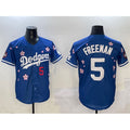 LA.Dodgers #5 Freddie Freeman Royal 2025 Tokyo Series Limited Stitched Jersey