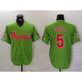 P.Phillies #5 Bryson Stott Green With Patch Stitched Cool Base Jersey