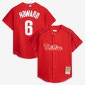 P.Phillies #6 Ryan Howard Mitchell & Ness Red Cooperstown Collection Batting Practice Jersey