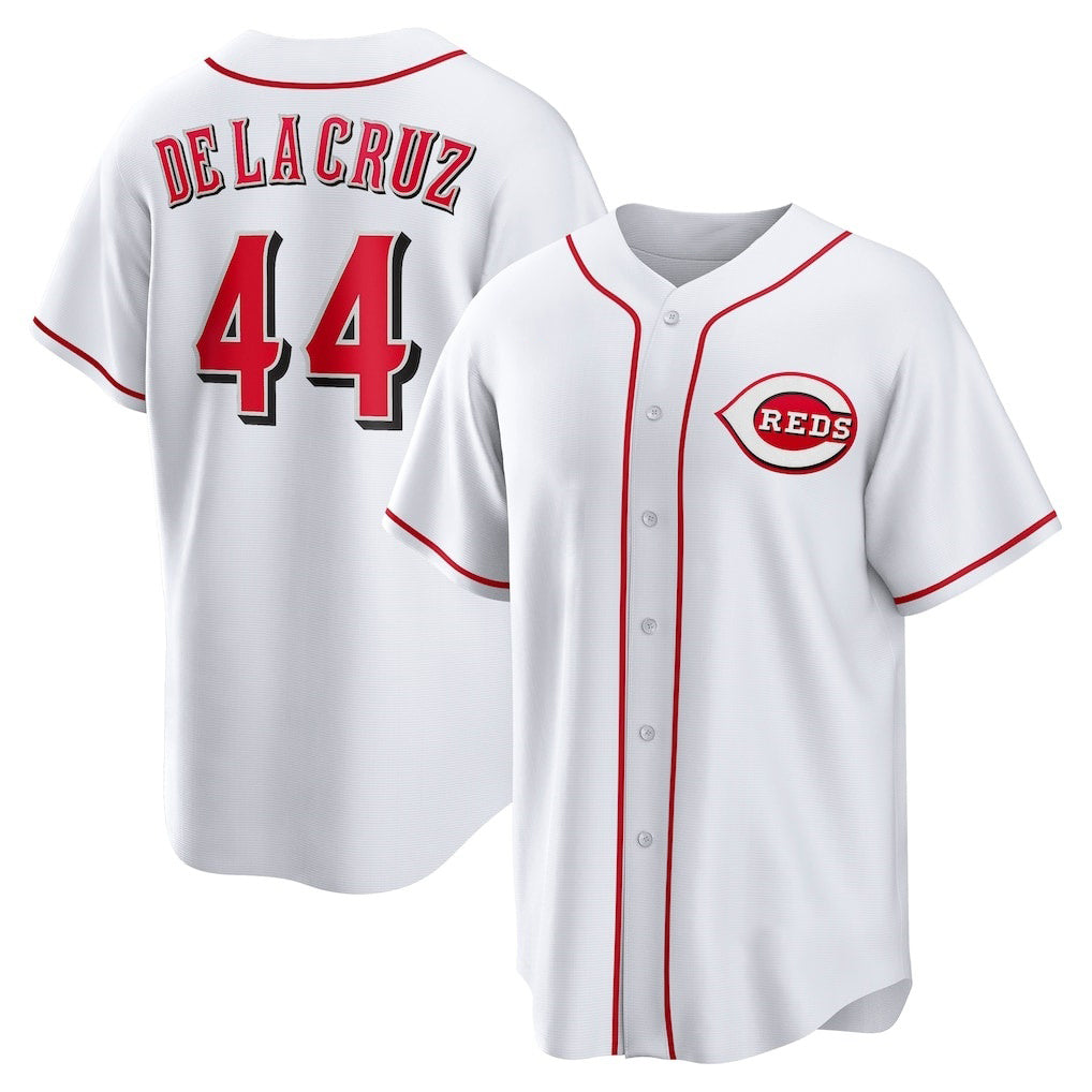 C.Reds #44 Elly De La Cruz White Home Replica Jersey