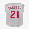 C.Reds cdql-#21 Deion Sanders Mitchell & Ness Gray 1997 Authentic Jersey