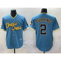 M.Brewers #2 Brice Turang Powder Blue City Connect Cool Base Stitched Jersey