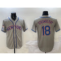 NY.Mets #18 Darryl Strawberry Grey 2025 Spring Training Cool Base Stitched Jersey