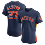 H.Astros #27 Jose Altuve Navy Alternate 2 Elite Player Jersey