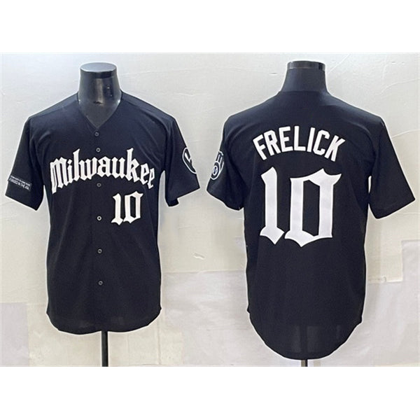 M.Brewers #10 Sal Frelick Black 'Gothic 414 Shadows Edition' Vapor Premier Limited Stitched Jersey