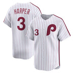 P.Phillies #3 Bryce Harper White Cooperstown Collection Limited Jersey