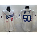 LA.Dodgers #50 Mookie Betts White 2025 Tokyo Series Limited Stitched Jersey