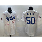 LA.Dodgers #50 Mookie Betts White 2025 Tokyo Series Limited Stitched Jersey
