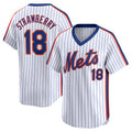 NY.Mets #18 Darryl Strawberry Navy Throwback Cooperstown Limited Jersey