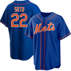 NY.Mets #22 Juan Soto Royal 2024 Cool Base Limited Stitched Jersey