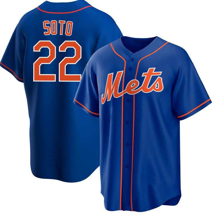 NY.Mets #22 Juan Soto Royal 2024 Cool Base Limited Stitched Jersey