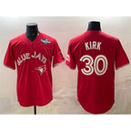 TB.Jays #30 Alejandro Kirk Red 2025 World Series Cool Base Stitched Jersey