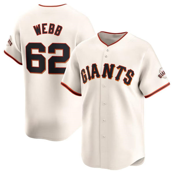SF.Giants #62 Logan Webb Cream Cool Base Stitched Jersey