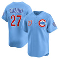 C.Cubs #27 Seiya Suzuki Royal 2nd Alternate Limited Player Jersey
