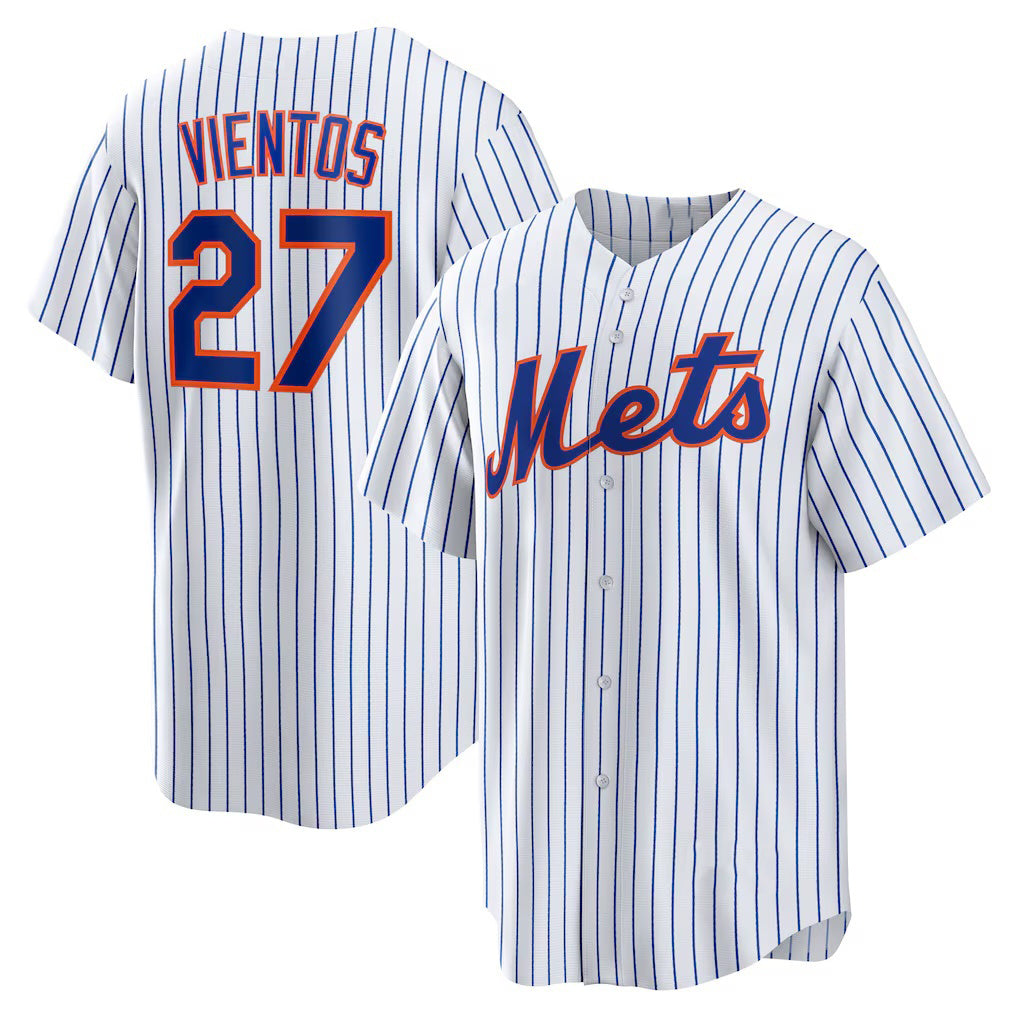 NY.Mets #27 Mark Vientos White Home Replica Jersey