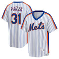 NY.Mets #31 Mike Piazza White Home Cooperstown Collection Player Jersey
