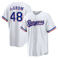 T.Rangers #48 Jacob deGrom White Home Replica Player Jersey