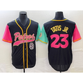 SD.Padres #23 Fernando Tatis Jr. Black NEW 2023 City Connect Cool Base Stitched Jersey
