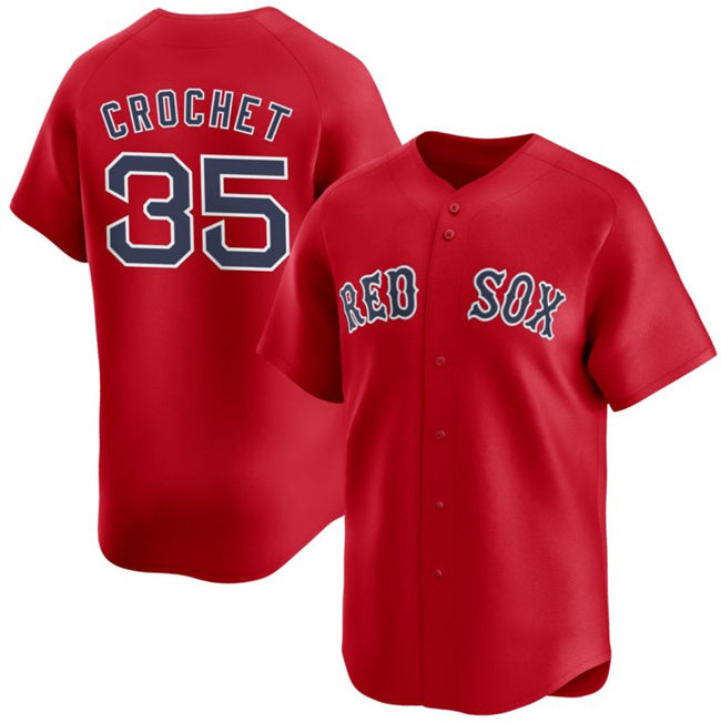 BR.Sox #35 Garrett Crochet Red 2024 Alternate Limited Stitched Jersey