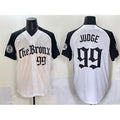 NY.Yankees #99 Aaron Judge White Black 'Gothic Legacy Edition' Vapor Premier Limited Stitched  Jersey