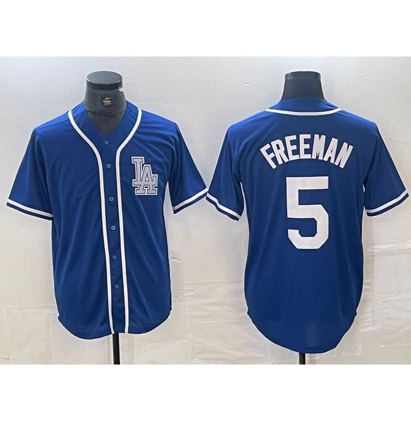 LA.Dodgers #5 Freddie Freeman Blue Cool Base Stitched Jersey