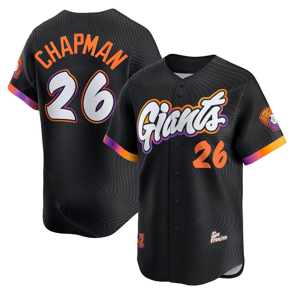 SF.Giants #26 Matt Chapman Anthracite 2025 City Connect Limited Jersey