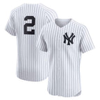 NY.Yankees #2 Derek Jeter White Home Elite Player Jersey