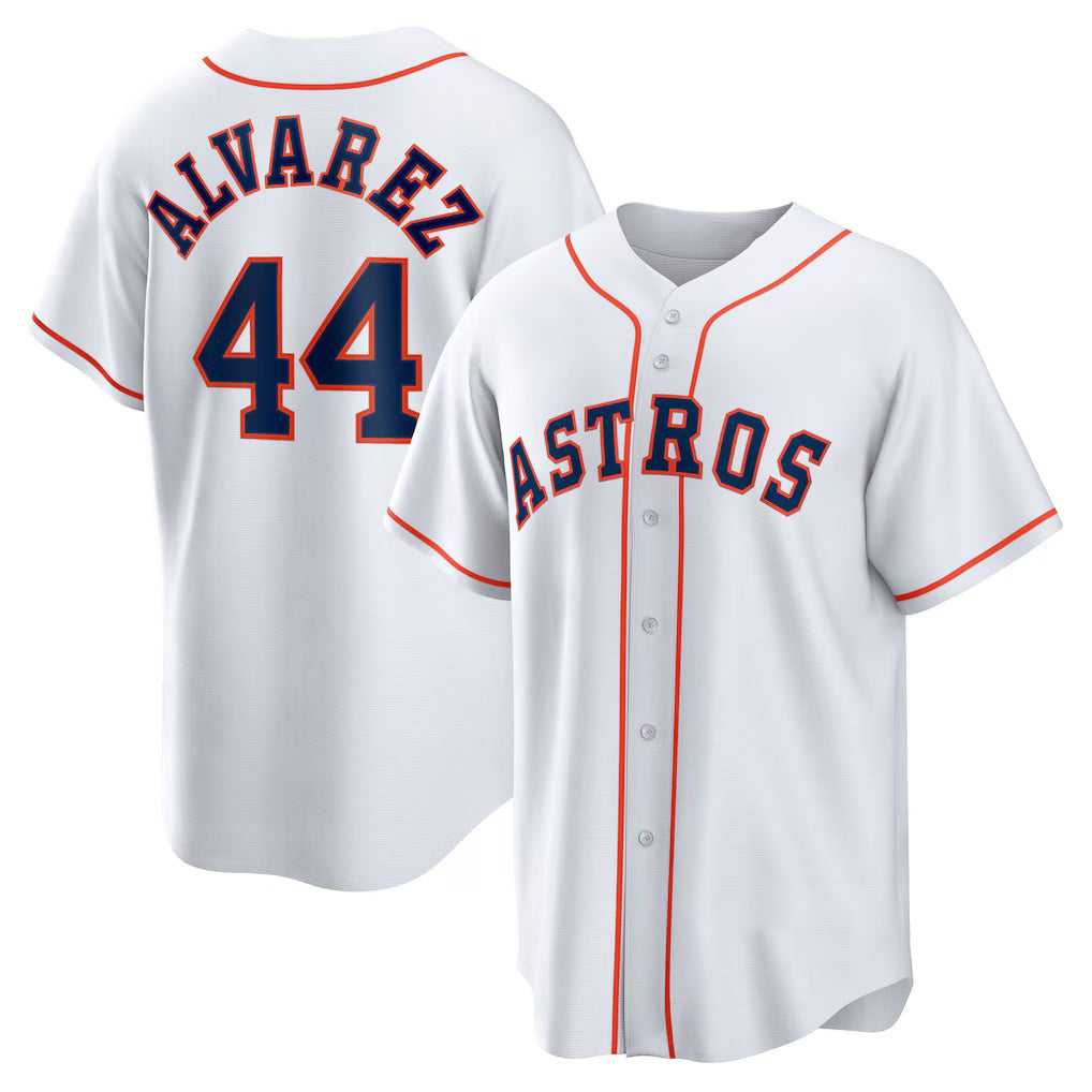 H.Astros #44 Yordan Alvarez White Home Replica Player Jersey