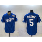 LA.Dodgers #5 Freddie Freeman Blue 2024 World Series Cool Base Stitched Jersey