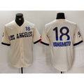 LA.Dodgers #18 Yoshinobu Yamamoto Cream 2024 City Connect Limited Jersey