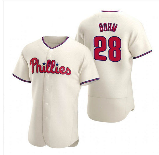 P.Phillies #28 Alec Bohm Cream Alternate 2 Jersey