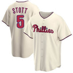 P.Phillies #5 Bryson Stott Cream Cool Base Stitched Jersey