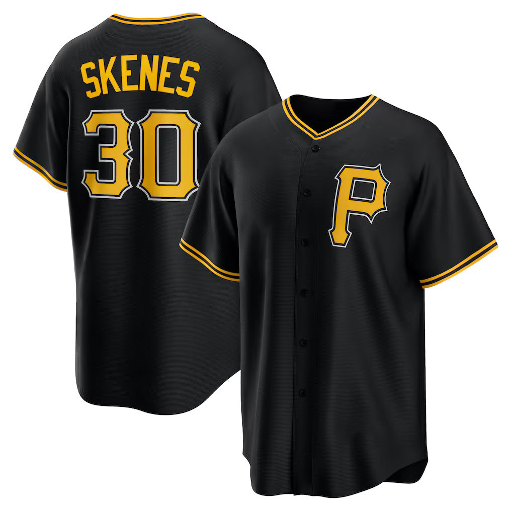 P.Pirates #30 Paul Skenes Black Alternate Replica Player Jersey
