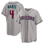 A.Diamondback #4 Ketel Marte Gray Road Replica Jersey