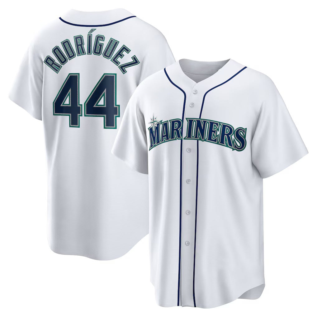 S.Mariners #44 Julio rodriguez White Home Replica Player Jersey