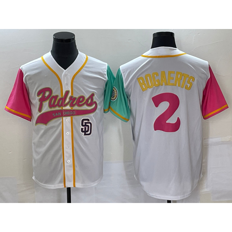 SD.Padres #2 Xander Bogaerts White NEW 2023 City Connect Cool Base 4 Stitched Jersey