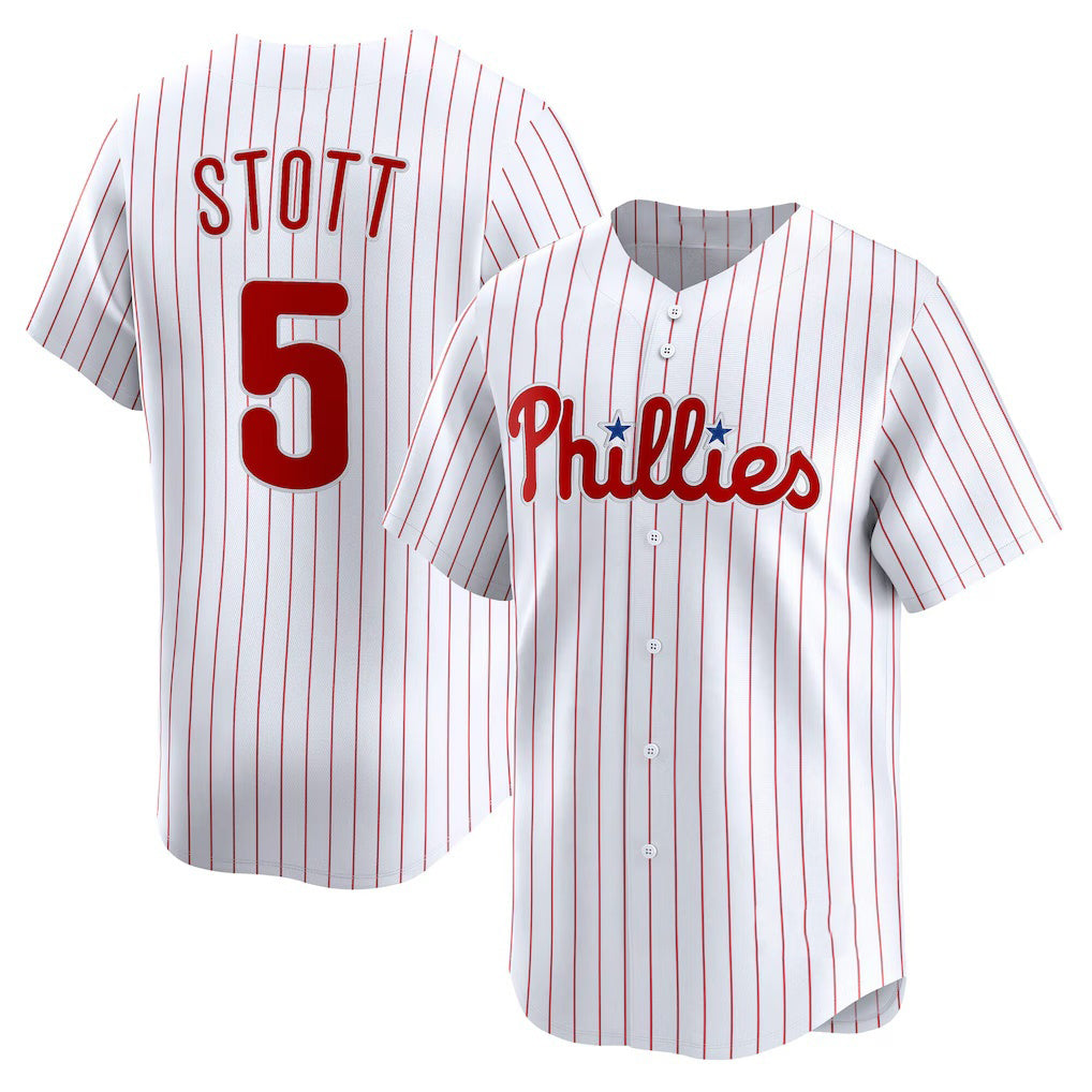 P.Phillies #5 Bryson Stott White Home Limited Player Jersey
