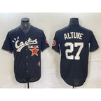 H.Astros #27 Jose Altuve Black Cactus Jack Cool Base Jersey