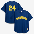 S.Mariners #24 Ken Griffey Jr. Mitchell & Ness Royal Big & Tall Cooperstown Collection Mesh Batting Practice Jersey
