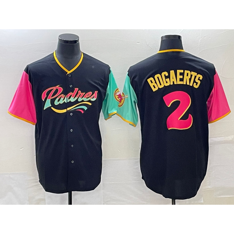 SD.Padres #2 Xander Bogaerts 2022 Black City Connect Cool Base Stitched Jersey