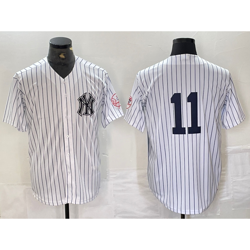 NY.Yankees #11 Anthony Volpe White With Patch 2024 Cool Base Stitched Jersey