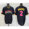 SD.Padres #2 Xander Bogaerts Black Fashion Jersey