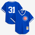 C.Cubs #31 Greg Maddux Mitchell & Ness Royal Authentic Batting Practice Jersey